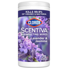 Дезінфікуючі вологі серветки Clorox Scentiva Lavender & Jasmine, 75 серветок